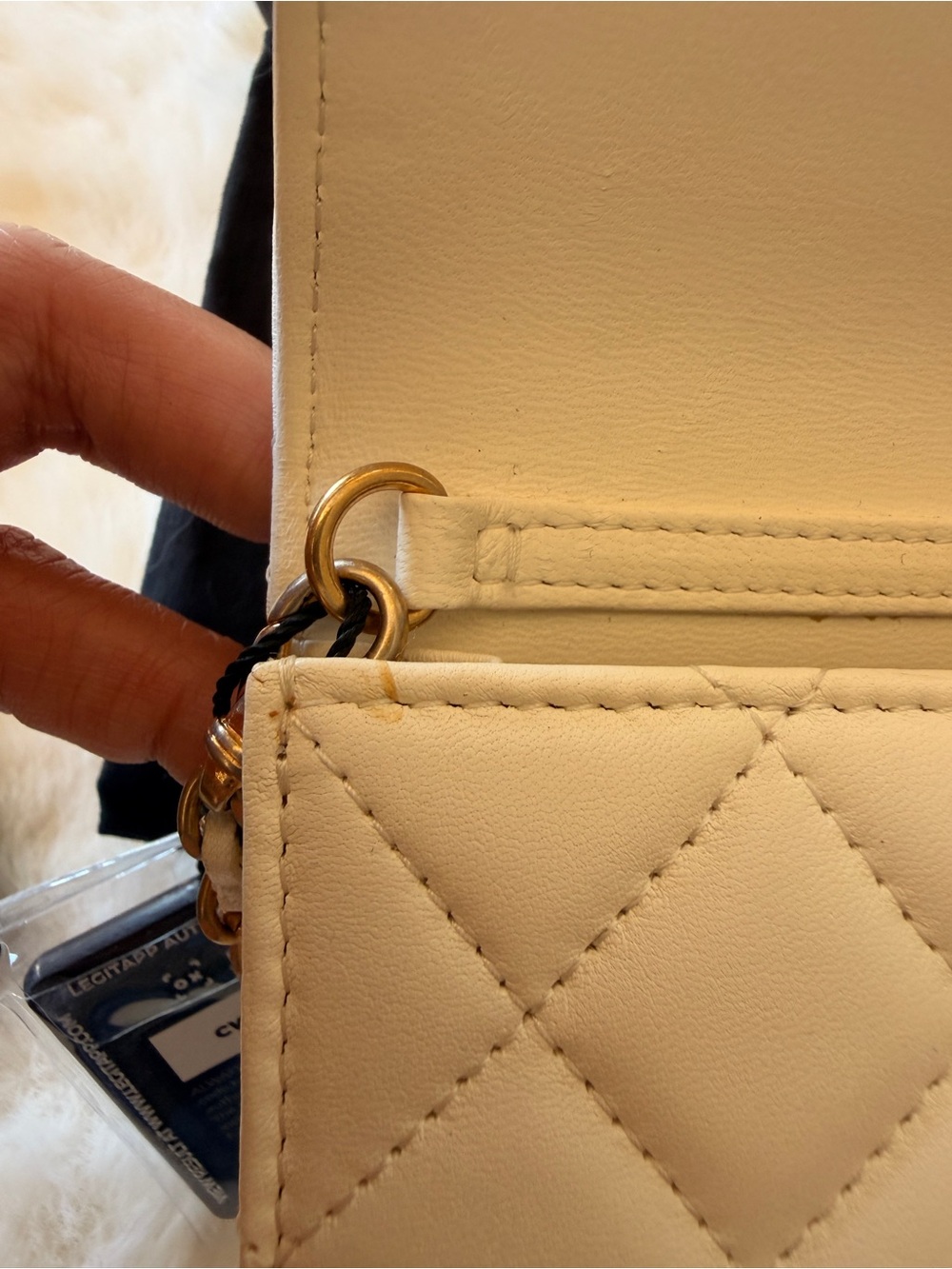 CHANEL White Quilted CC Ball Clutch on Chain Mini Belt Bag - Picture 9 of 16